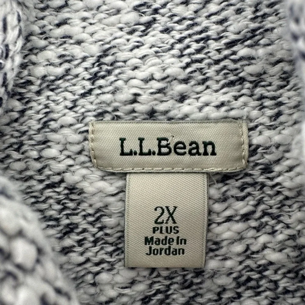 L.L. Bean Cotton Ragg Sweater Funnelneck Pullover Womens Roll Neck Cotton 2X - Picture 5 of 11
